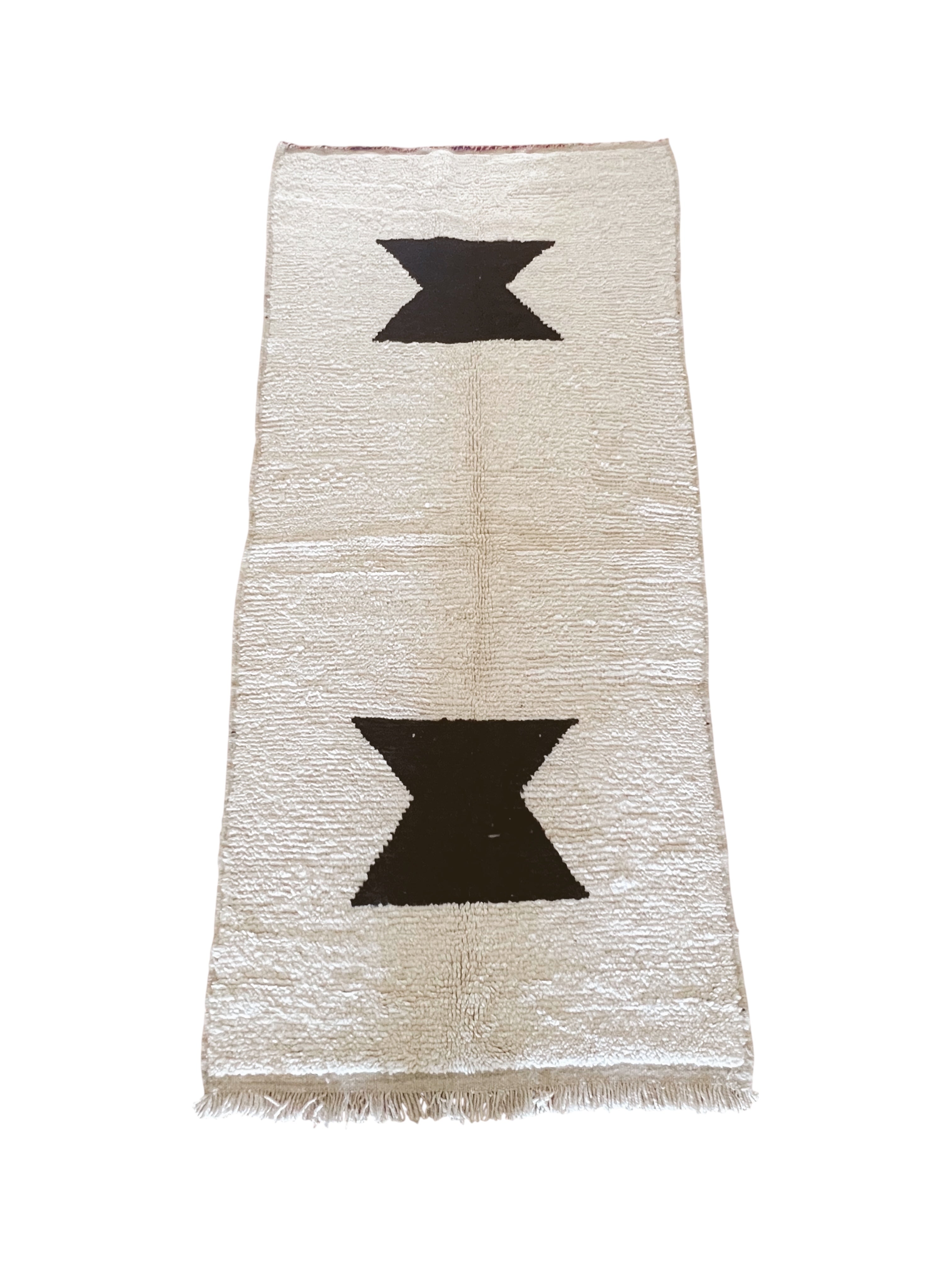 Original Moroccan Beni Ourain Wool Rug - Paris 10 | 230 x 103cm