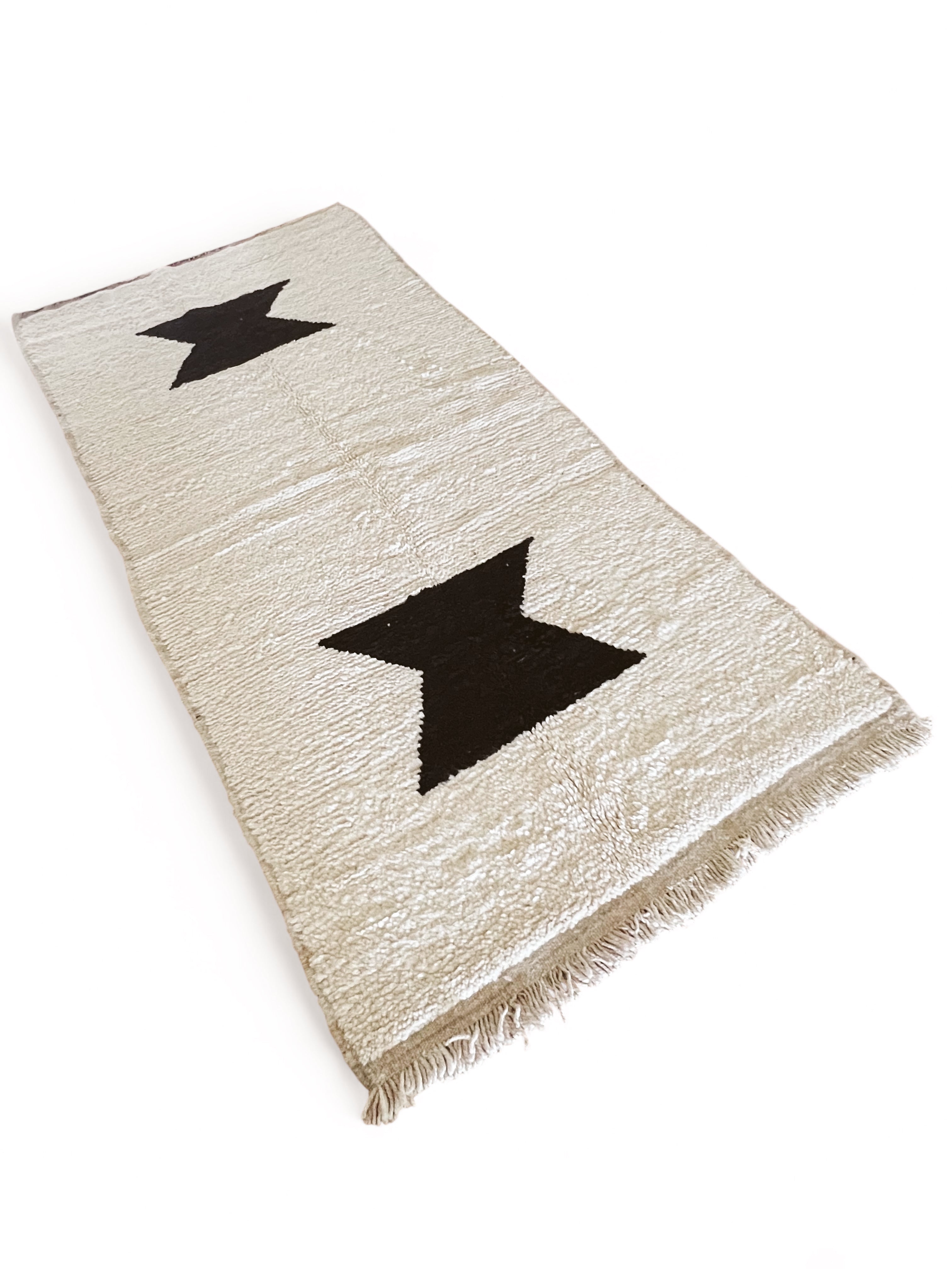 Original Moroccan Beni Ourain Wool Rug - Paris 10 | 230 x 103cm