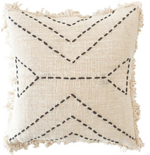 Load image into Gallery viewer, Villa Luxe Fringe Cushion Linen
