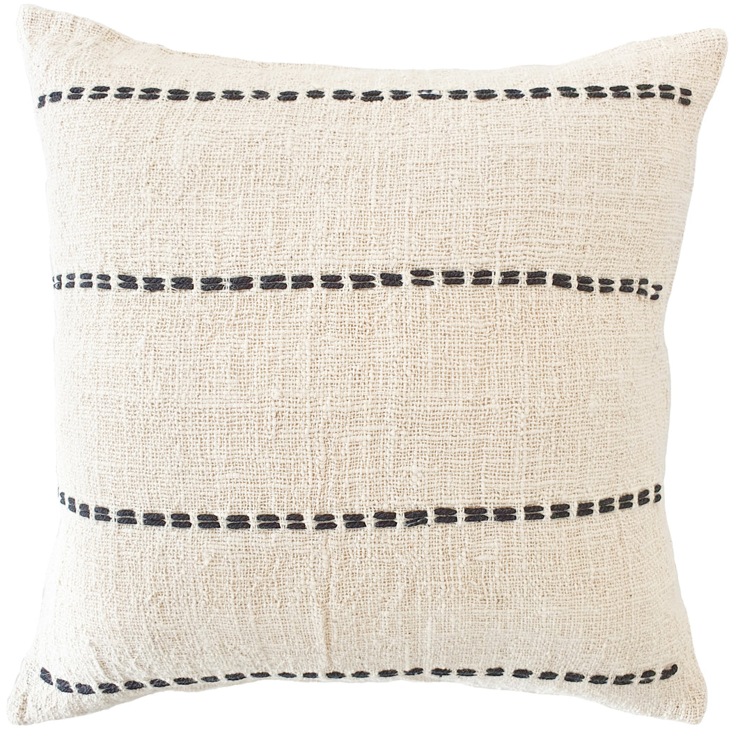 Villa Luxe Stitch Cushion Linen