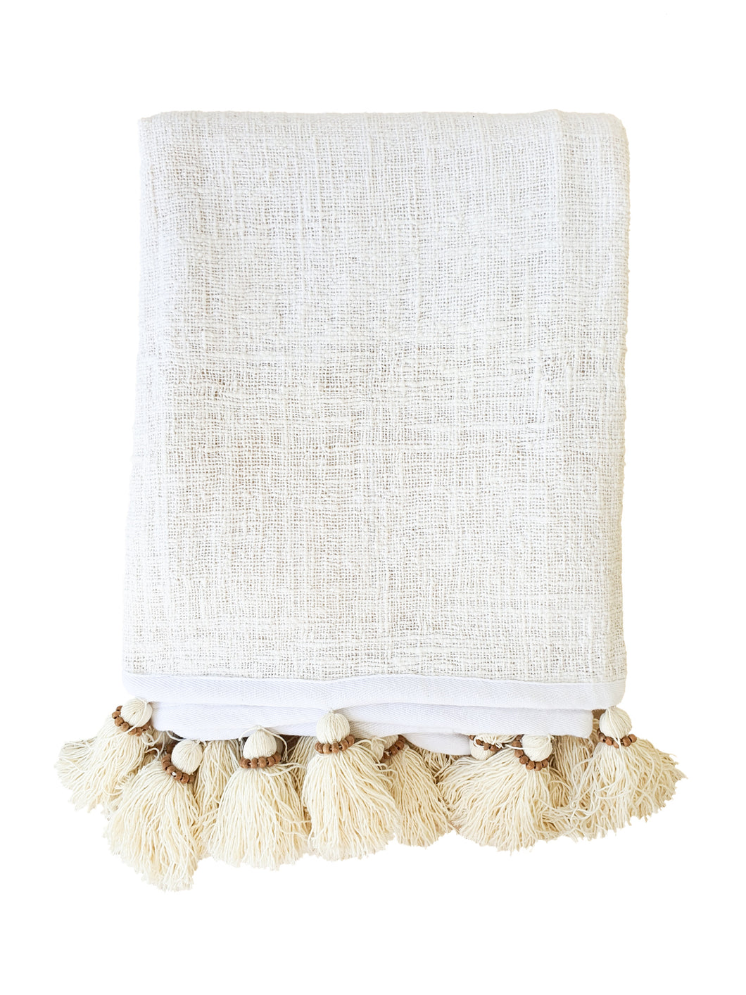 Villa | Luxe Cotton Blanket - Bone