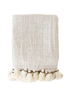Villa | Luxe Cotton Blanket - Natural