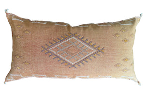 Moroccan Cactus Silk Lumbar 50x95cm  | Terracotta